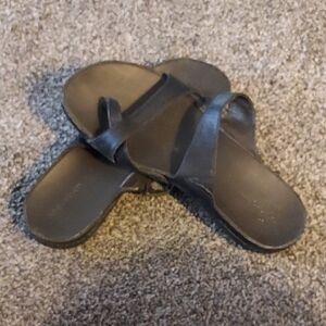 Rockport Black Leather Sandals